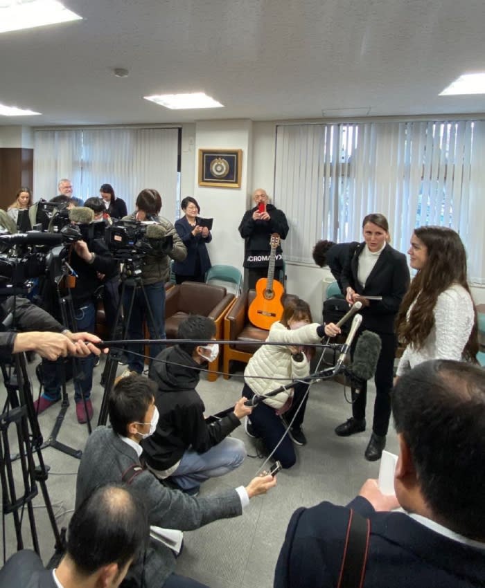 Amaia ante los medios japoneses