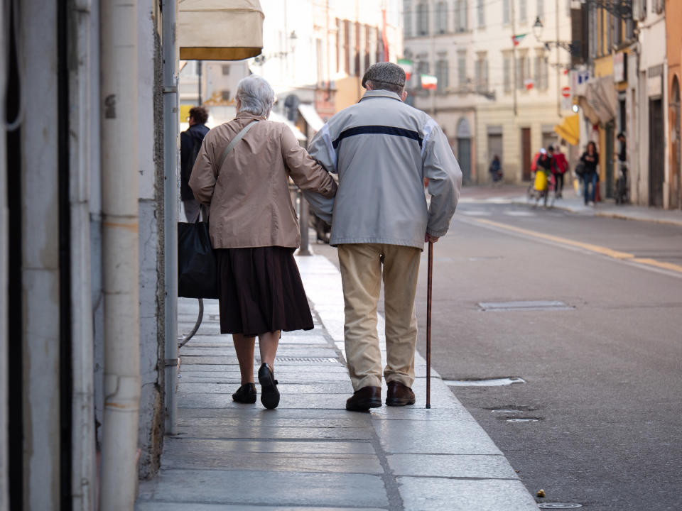 An elderly couple