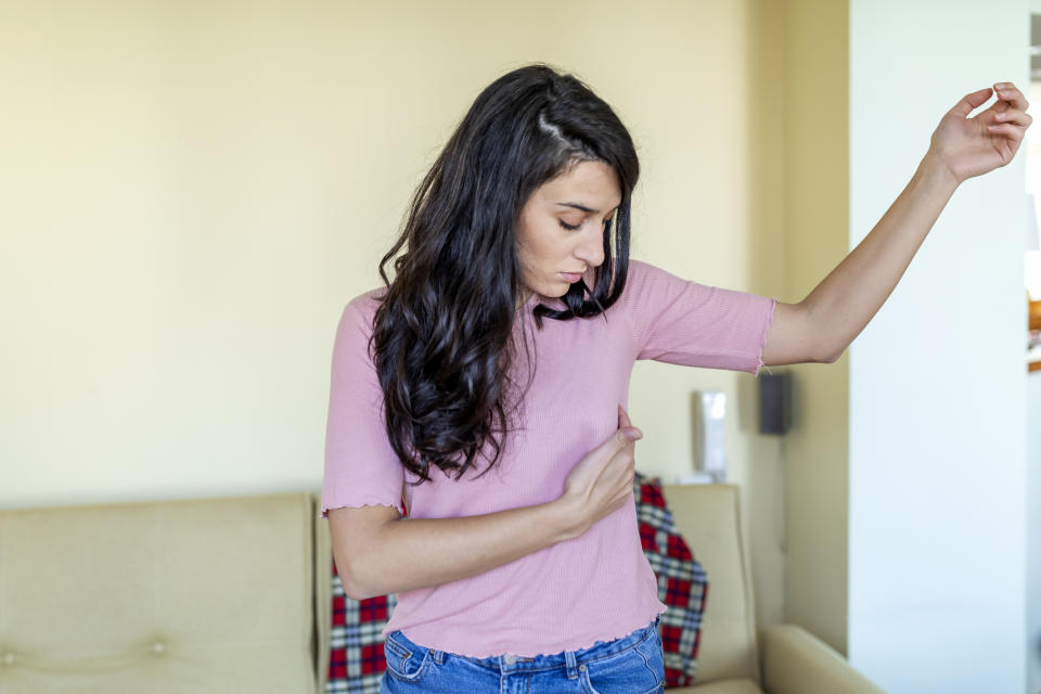 Experts recommend checking your breasts monthly. (Getty Images)