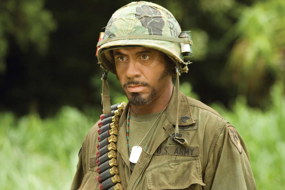 TROPIC THUNDER, Robert Downey Jr., 2008, © DreamWorks/courtesy Everett Collection