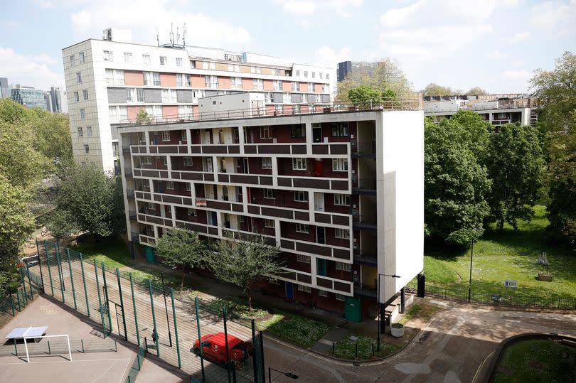A general view of the Hallfield estate in west London in Britain 09 May 2024