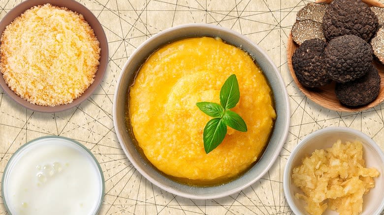 polenta with varied ingredients