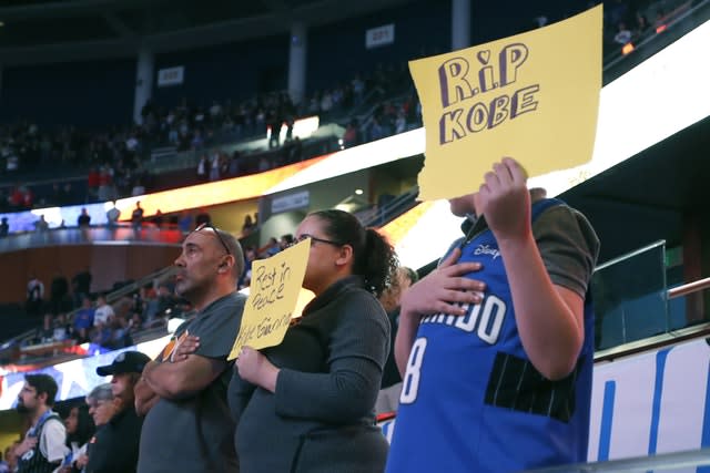 Orlando Magic fans held up banners