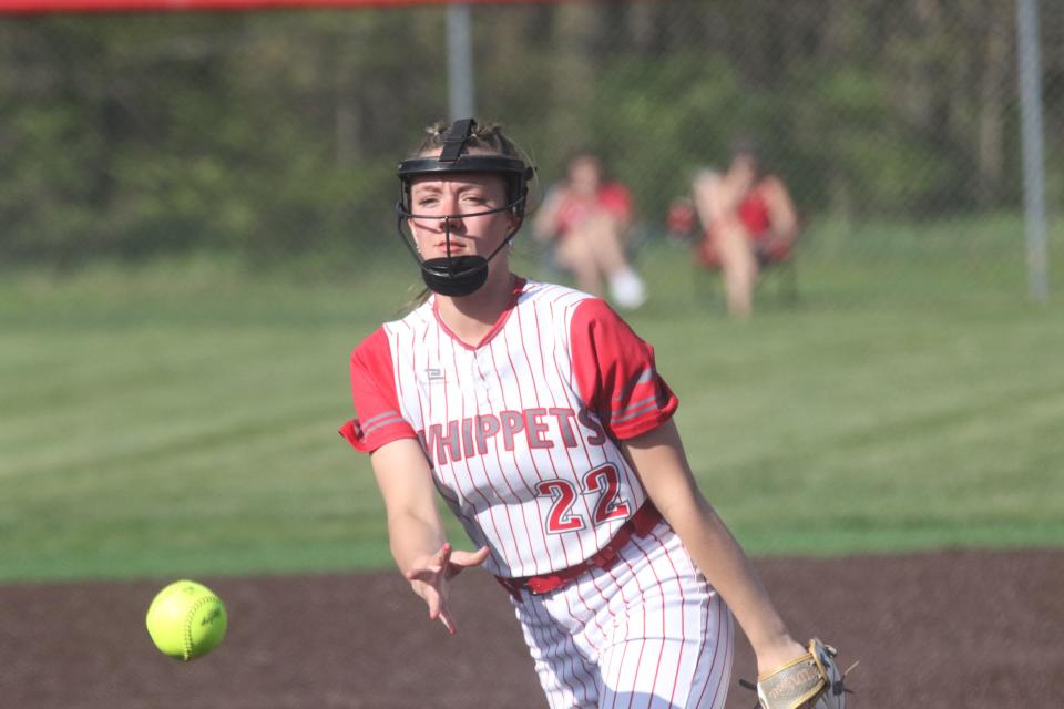 Shelby's Kelsey Snyder was lights out in 5 2/3 innings of relief work during the Whippets' win over Ontario on Wednesday night.