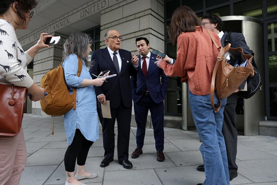 Rudy Giuliani appears to have grown two inches since 2007 (Getty Images)