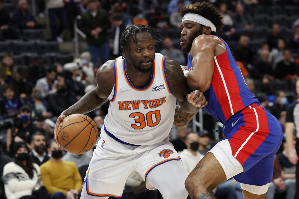 Julius Randle's numbers are way down from last season. (Photo by Rick Osentoski/Getty Images)