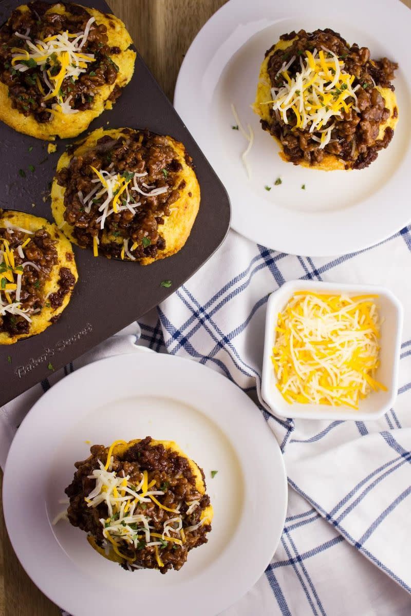 ground beef barbecue cornbread muffins