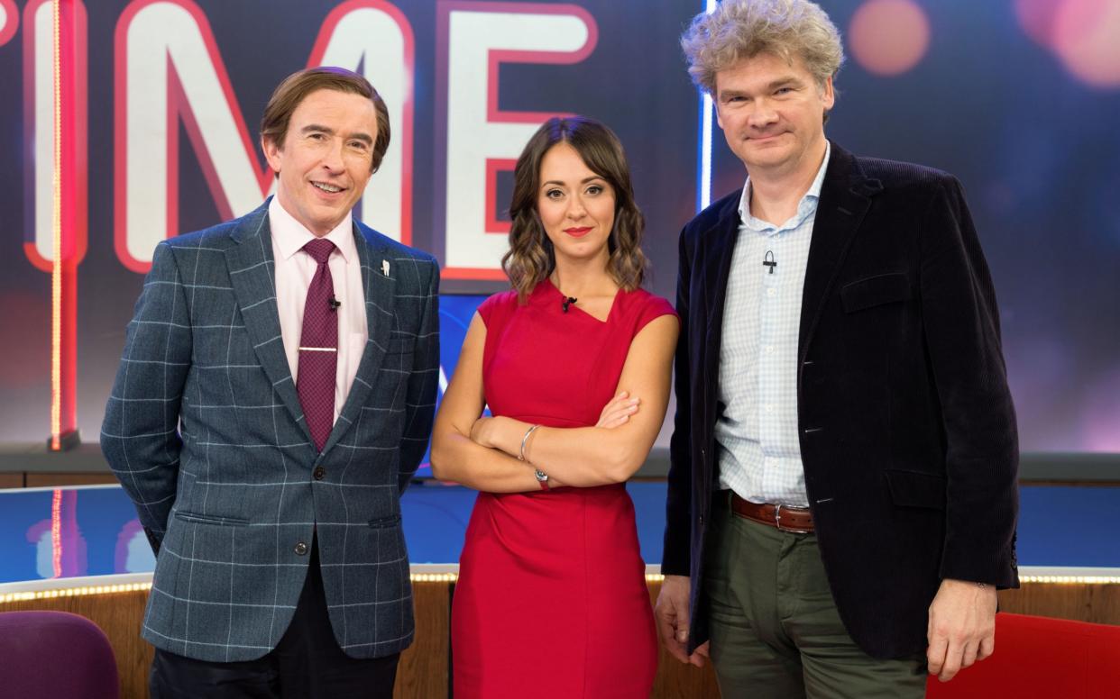 Steve Coogan, Susannah Fielding and Simon Farnaby - BBC