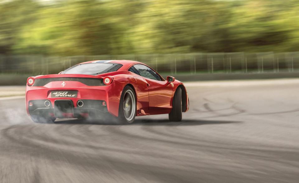 <p>The version of this V-8 in <a rel="nofollow noopener" href="http://www.caranddriver.com/reviews/2014-ferrari-458-speciale-first-drive-review" target="_blank" data-ylk="slk:the 458 Speciale;elm:context_link;itc:0;sec:content-canvas" class="link ">the 458 Speciale</a> cracks the 130 hp/liter and 85 lb-ft/liter thresholds. Its pistons average 24 m/s at its power peak. It’s genius. Sadly, it’s not an example of affordable engineering. (2014 Ferrari 458 Speciale pictured)</p>