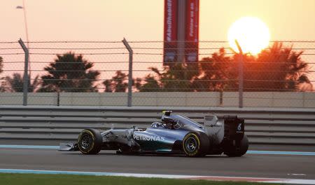 Mercedes Formula One driver Nico Rosberg of Germany drives during the second practice session of the Abu Dhabi F1 Grand Prix at the Yas Marina circuit in Abu Dhabi November 21, 2014. REUTERS/Ahmed Jadallah