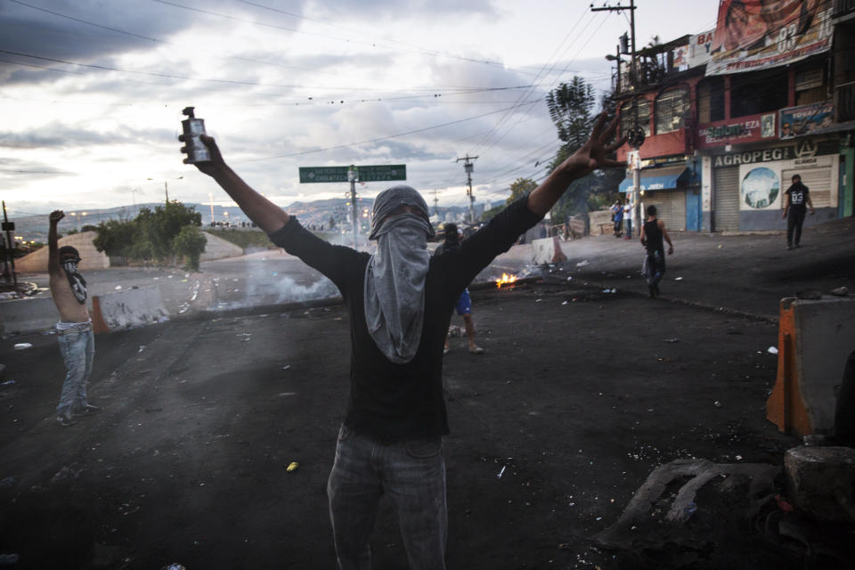 Opposition protests after re-election count