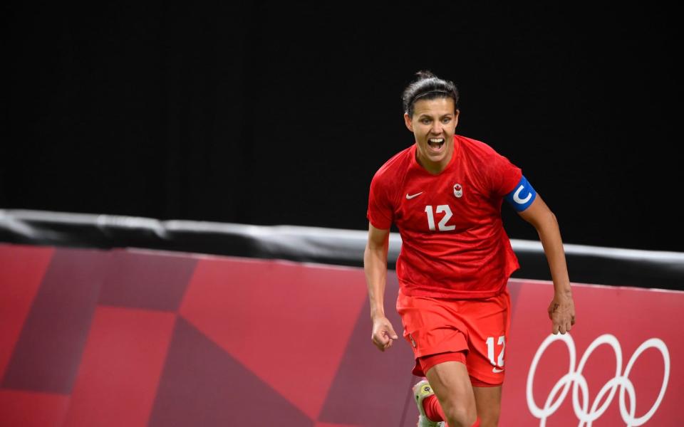 Deadly in front of goal - Canada's Christine Sinclair - PHOTO KISHIMOTO