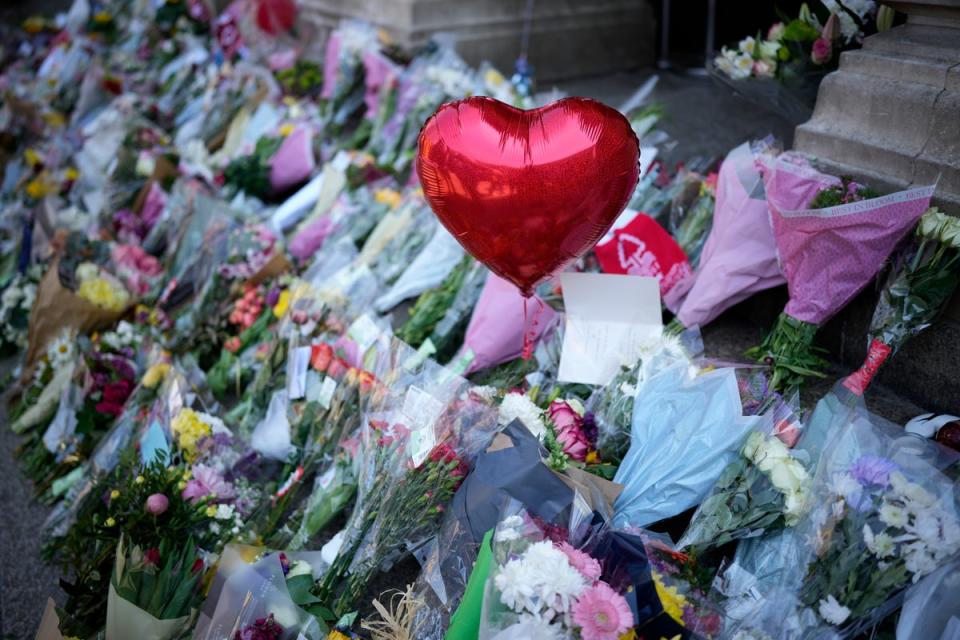 Floral tributes left at Nottingham Council House in the wake of the stabbings (Getty Images)