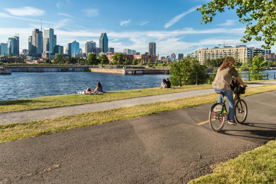 A cycling path along the Lachine Canal in Montreal - Credit: Alamy