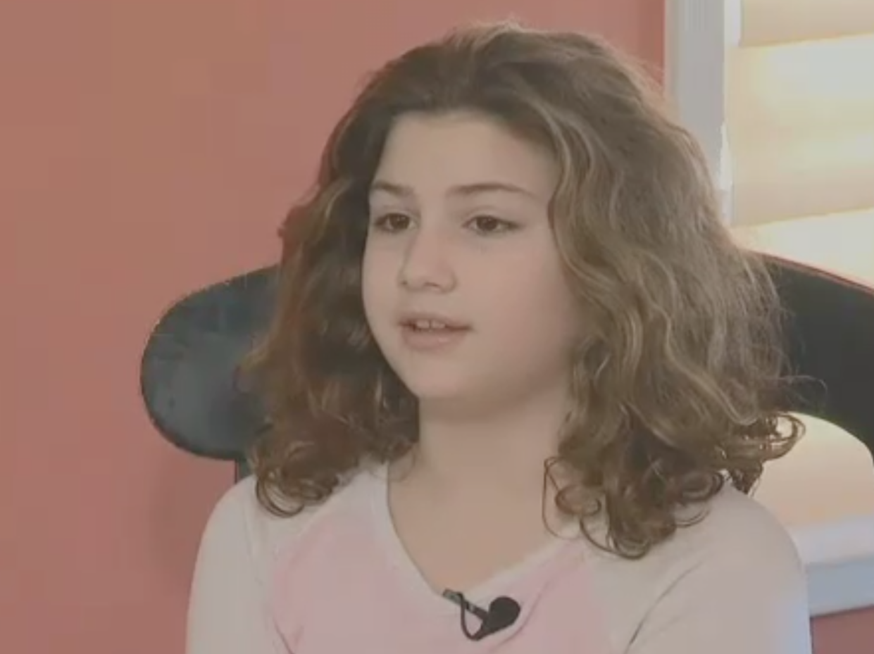 Bella Moscato says her teacher told her to pick a hero other than Trump. (Photo: News 12 Long Island)