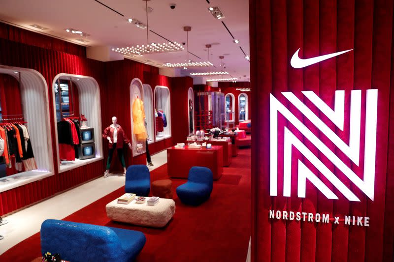 FILE PHOTO: The Nordstrom x Nike area of the Nordstrom flagship store is seen during a media preview in New York