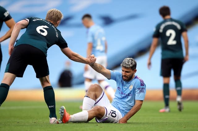 Aguero has played just three times for City since suffering a knee injury in June