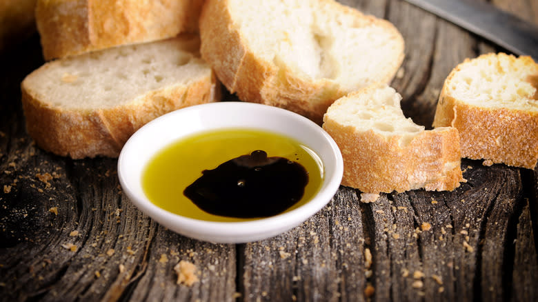 Olive oil with balsamic vinegar