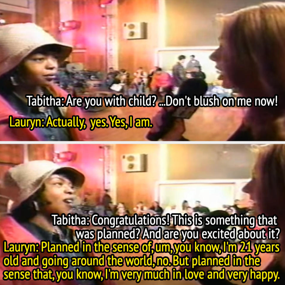 lauryn being interviewed at an event