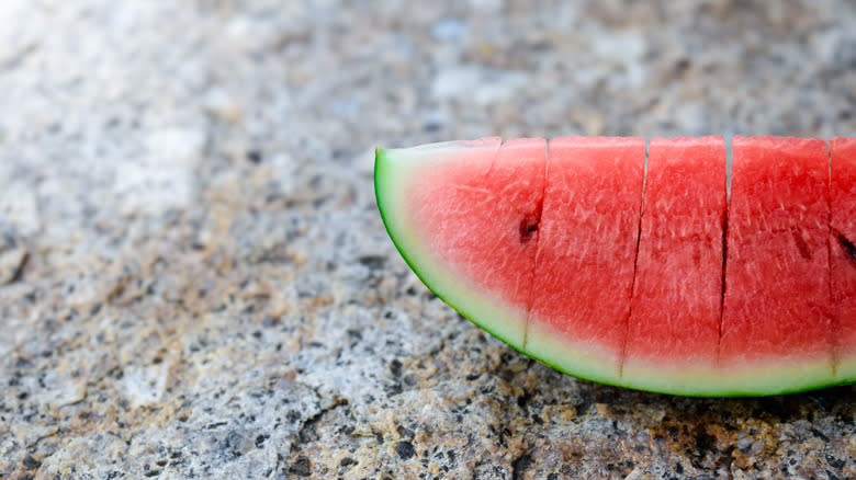 Sliced watermelon