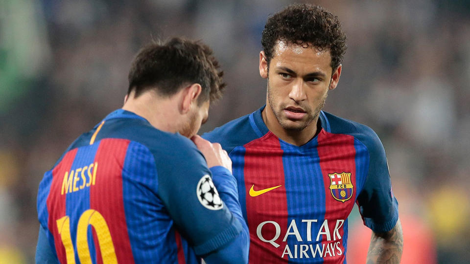 Seen here, Neymar with Lionel Messi during their time together at Barcelona.