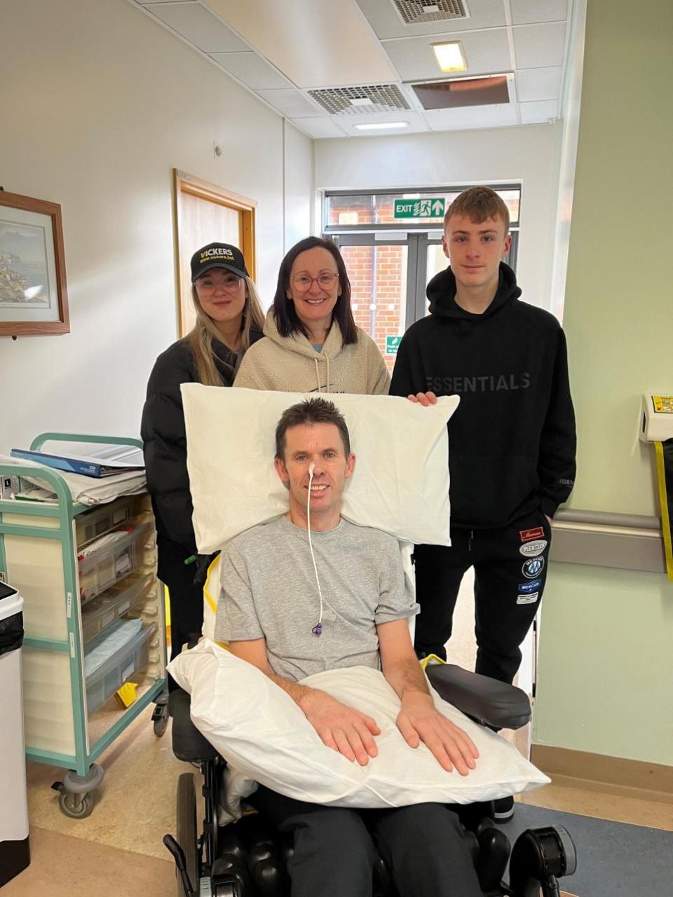 The Northern Echo: Graham after his accident, surrounded by his supportive family