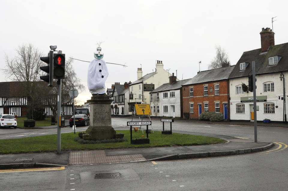 A village is hunting festive pranksters who have turned a statue of its most famous son into PEPPA PIG. The statue of Lord John Scott, who died in 1860, is a Christmas target for jokers in Dunchurch, near Rugby, Warks. Hilarious pictures show the monument draped in a pink sheet with arms stretched out and a huge pink papier mache head resembling kids' TV favourite. The statue has previously been turned into Harry Potter, Shrek, Happy Feet, Pikachu, Homer Simpson, an Olympic athlete and The Grinch in an annual tradition dating back to the 1970s.