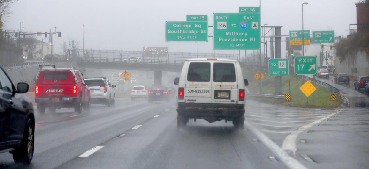 It was a slick ride on Interstate 290 Wednesday morning.