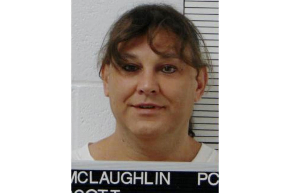 This image provided by the Missouri Department of Corrections shows Amber McLaughlin. McLaughlin, the first openly transgender woman set to be executed in the U.S., is asked Missouri's Republican Gov. Mike Parson to spare her, on Monday, Dec. 12, 2022. (Missouri Department of Corrections via AP, File)