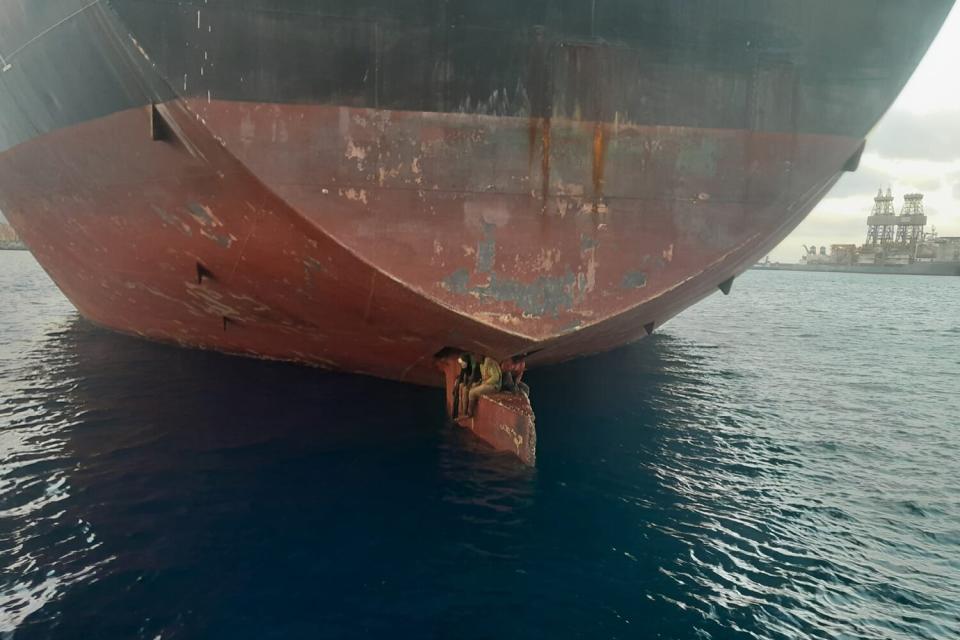 3 Stowaways Hospitalized After 11-Day Trip from Nigeria to Canary Islands on Ship’s Rudder