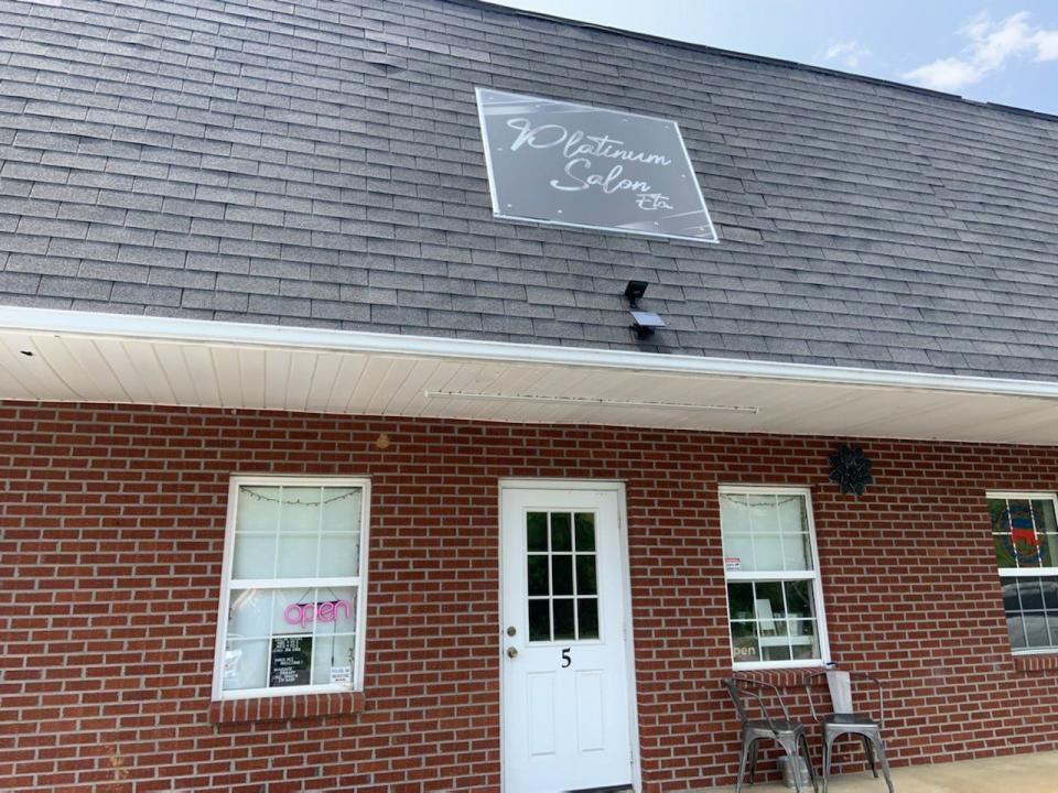 Platinum Salon and Etc. is located at 1703 N.C. 213 Suite 5 in Marshall.