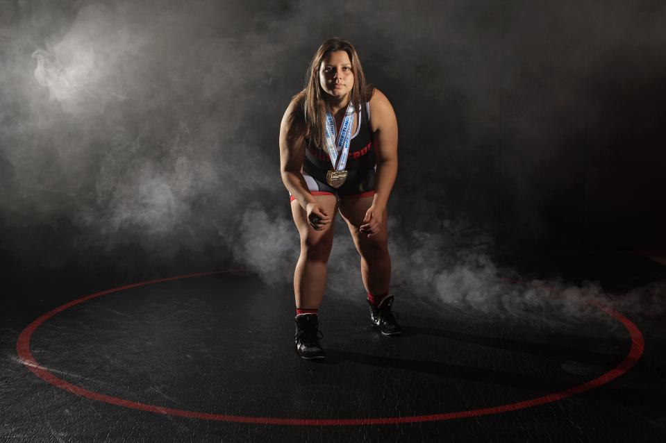 Middleburg's Cheyenne Cruce finished 32-0 and became the Broncos' first repeat wrestling champion.