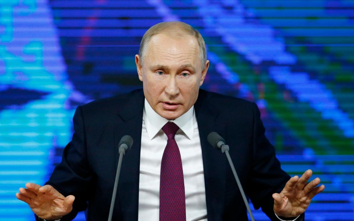 Mr Putin answered dozens of questions in an annual press conference that lasted nearly four hours - AP