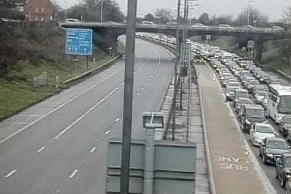 Traffic: The motorway was gridlocked (Highways England)