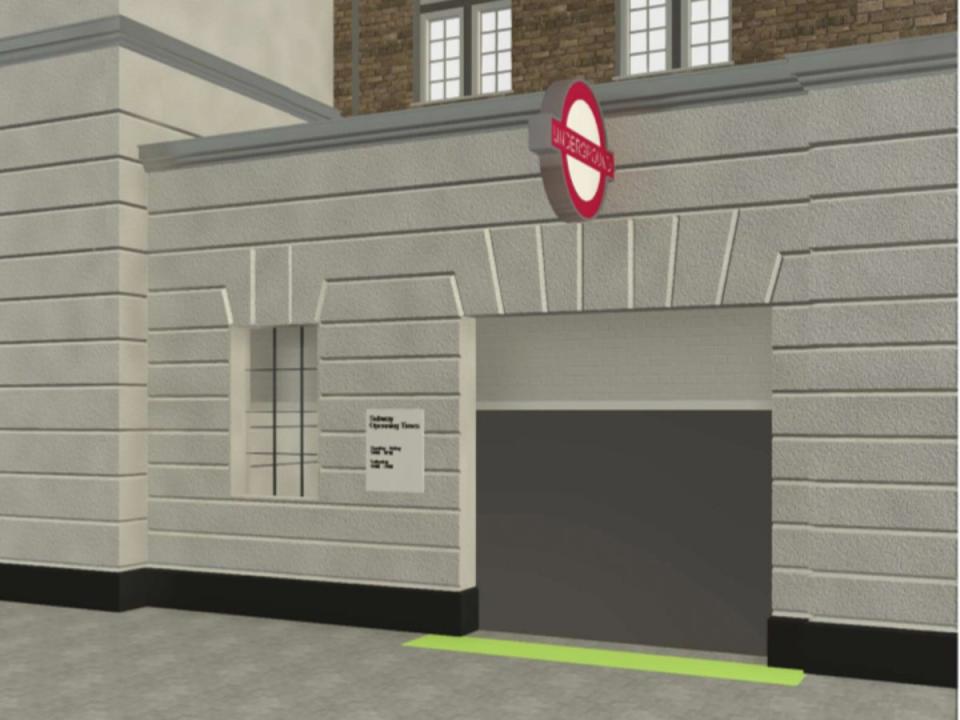 The station entrance as it is currently (Planning documents - Royal Borough of Kensington and Chelsea)