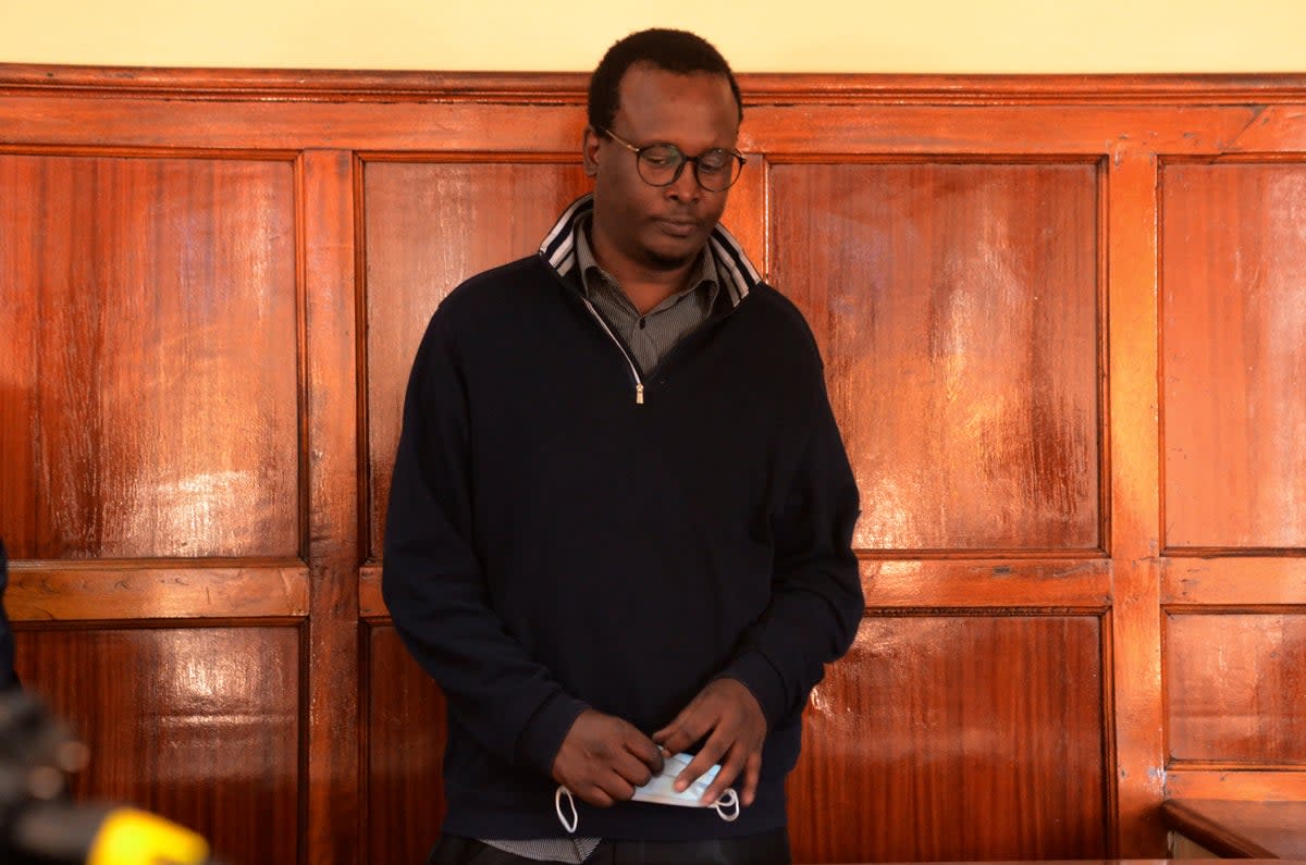 Kevin Kangethe at an extradition hearing in Kenya  (AP)