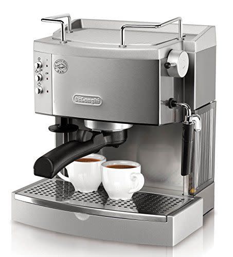 <p><strong>De'Longhi</strong></p><p>amazon.com</p><p><strong>$238.10</strong></p><p><a href="https://www.amazon.com/dp/B001CNG7RY?tag=syn-yahoo-20&ascsubtag=%5Bartid%7C10049.g.40775110%5Bsrc%7Cyahoo-us" rel="nofollow noopener" target="_blank" data-ylk="slk:Shop Now" class="link ">Shop Now</a></p><p>Does anyone truly need a slick espresso maker? No, but also, yes. The luxury of turning your kitchen into a state-of-the-art espresso bar cannot be overstated.</p>
