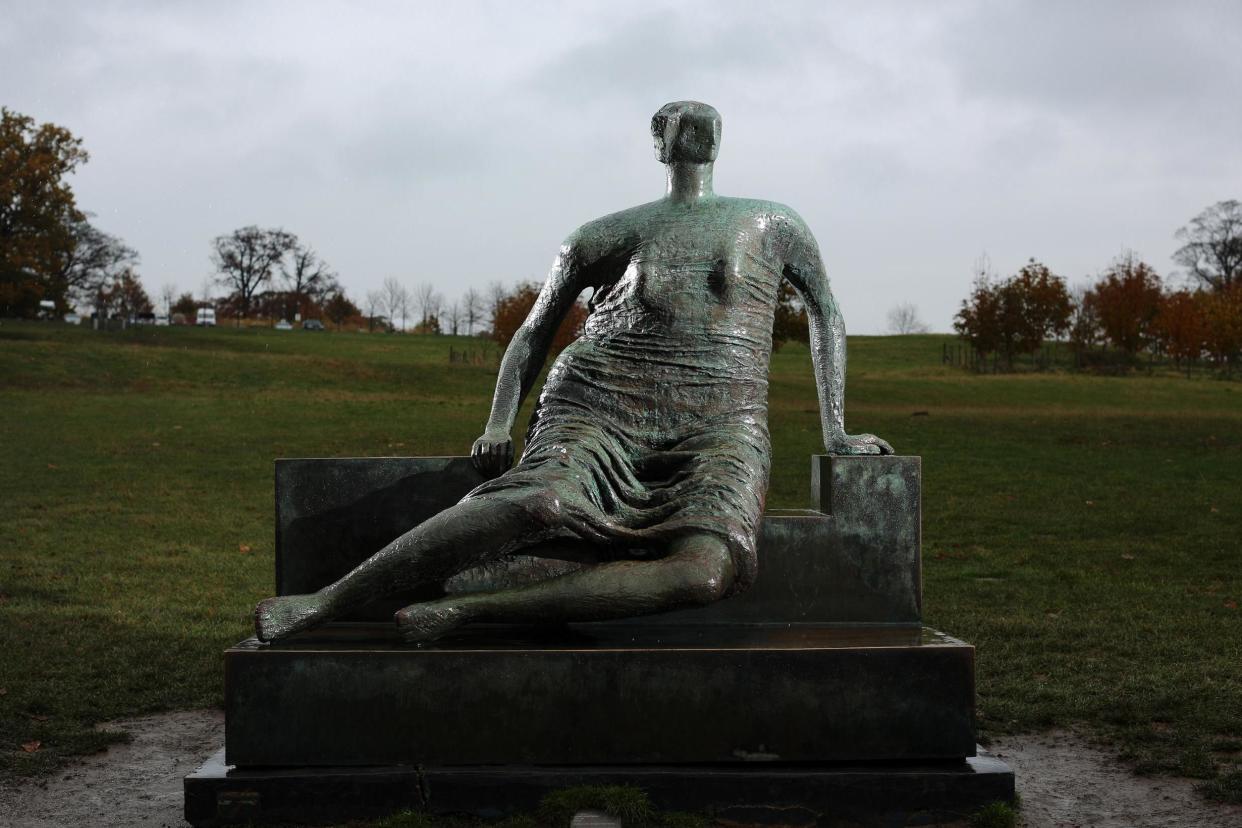 Old Flo: Henry Moore's sculpture, Draped Seated Woman, at Yorkshire Scultpure Park: Getty Images