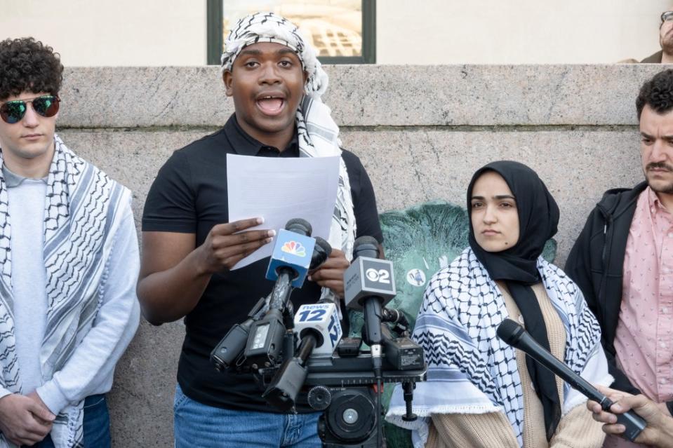 Khymani James is one of the voices behind the Gaza Solidarity Encampment at Columbia. LP Media