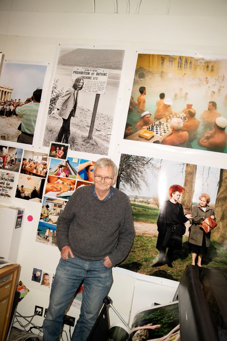 Customs house: the photographer inside the Martin Parr Foundation in Bristol, with some of his pictures of the rituals of everyday life (Martin Parr)