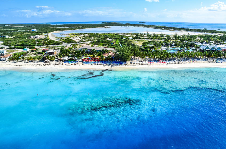 The white sand beaches of Turks and Caicos