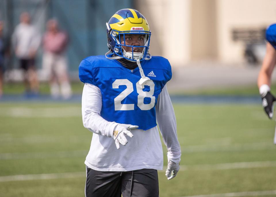 Cornerback Trey Austin out of Middletown High is battling for playing time in the Blue Hens' deep defense.