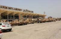 UAE military vehicles are seen at the international airport of the southern port city of Aden, Yemen August 5, 2015. REUTERS/Fawaz Salman