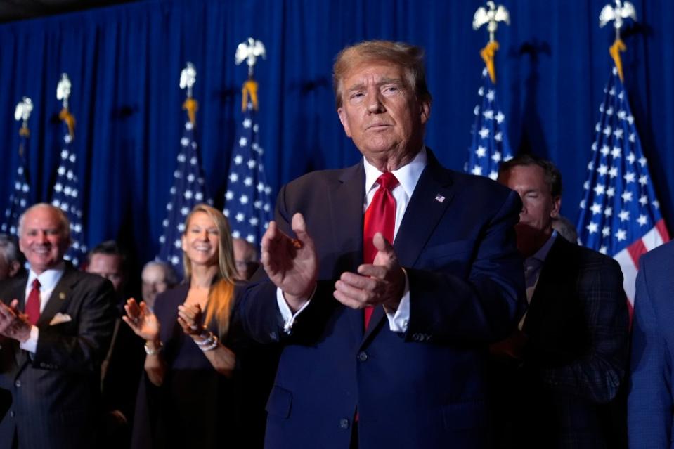 Trump faces criminal charges in Fulton County for allegedly seeking to interfere in the 2020 presidential election. AP