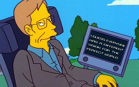 Hawking was a great fan of The Simpsons and called it ‘the best thing on American television.’ (Channel 4)