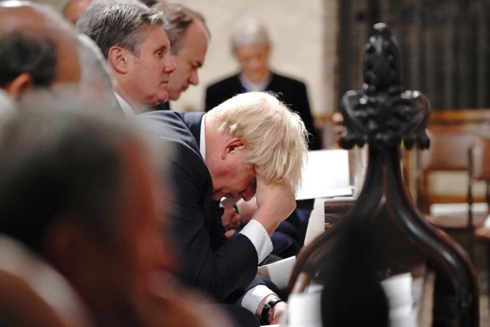 Prime Minister Boris Johnson was at the service in memory of Sir David Amess (Jonathan Brady/PA) (PA Wire)