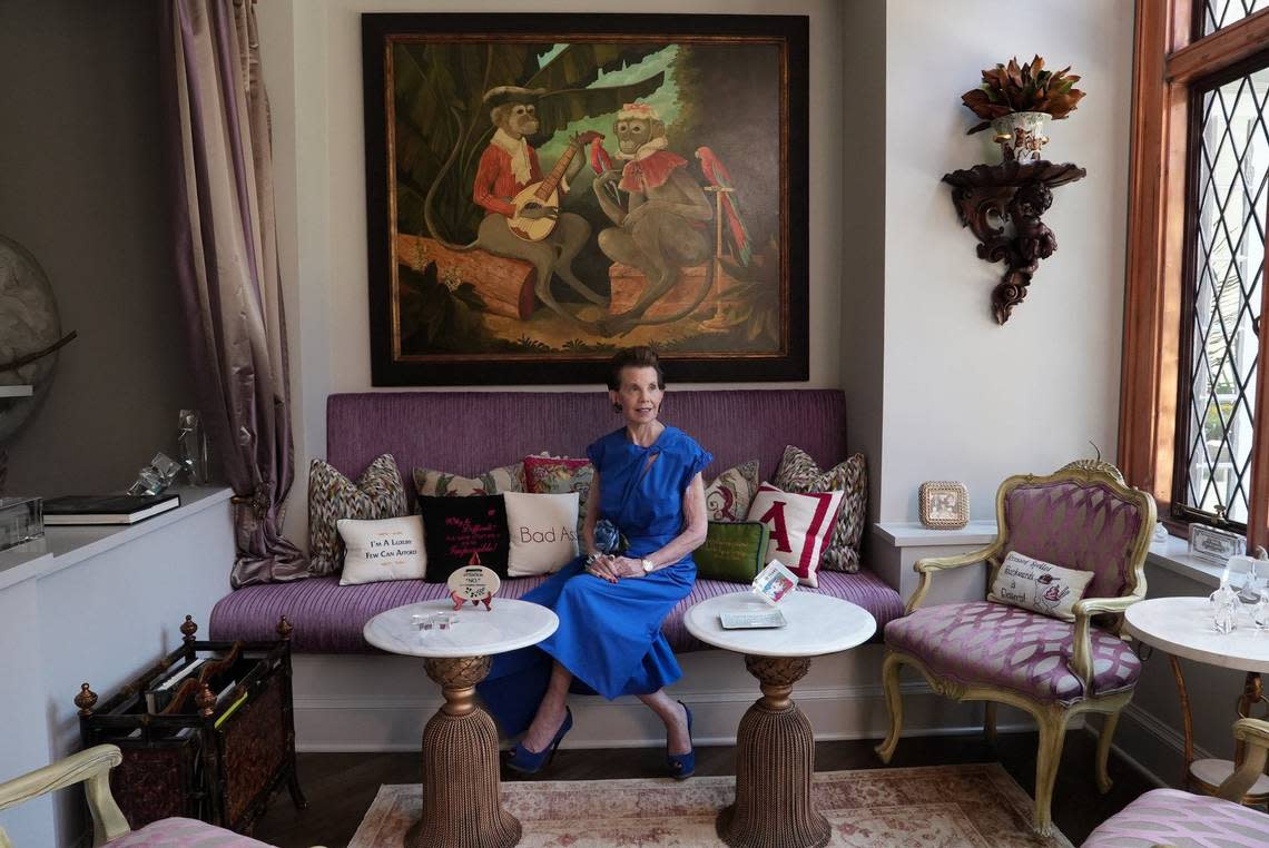 Business leader and philanthropist Adrienne Arsht poses for a photo at her home in Maryland on Monday, April 8, 2024. Whitney Shefte/Special for the Miami Herald