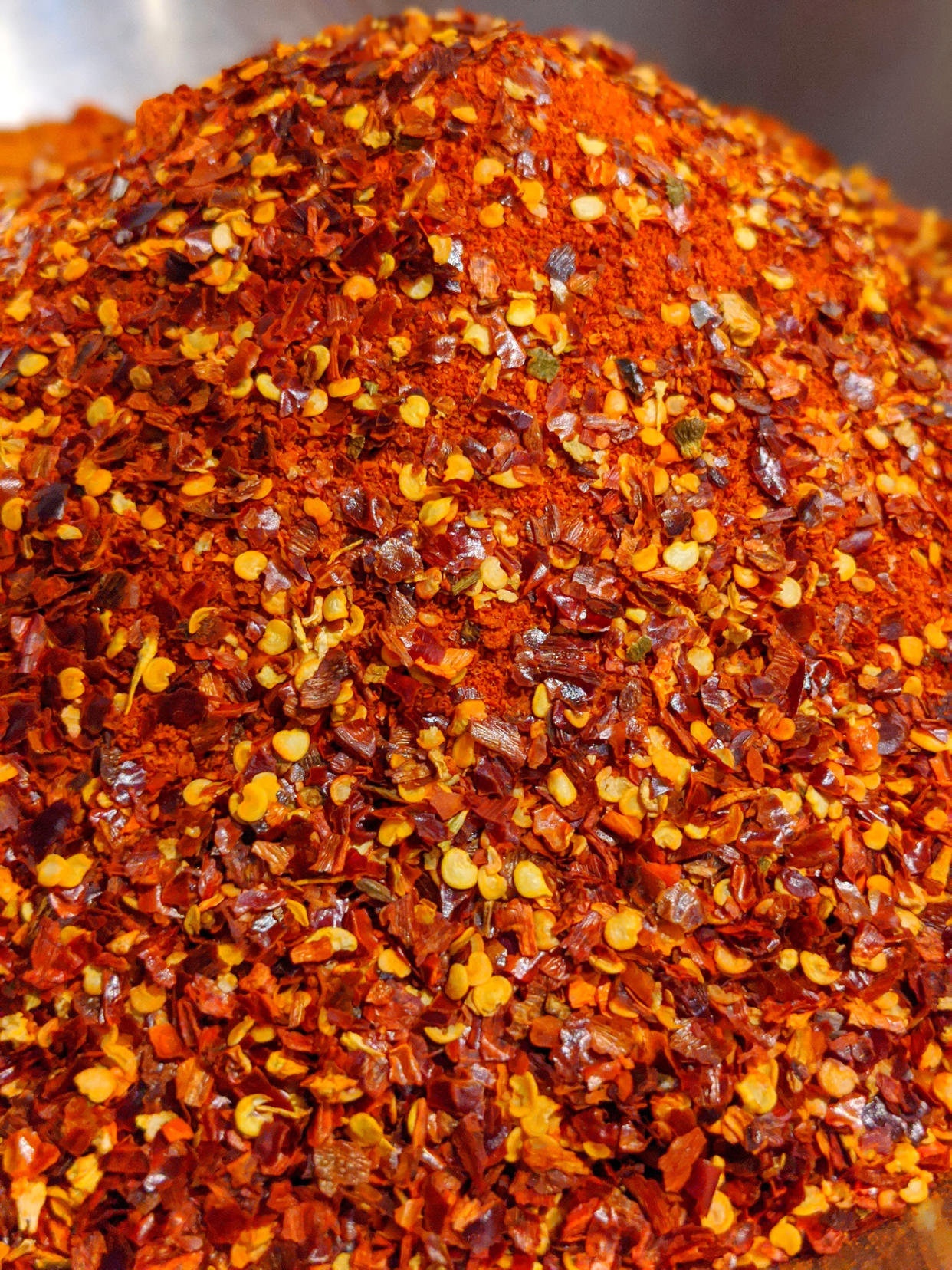 Rivera's spicy sazón uses red chili pepper flakes for an extra kick. (Eric Rivera)