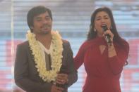 Manny Pacquiao and Regine Velasquez (George Calvelo/NPPA Images)