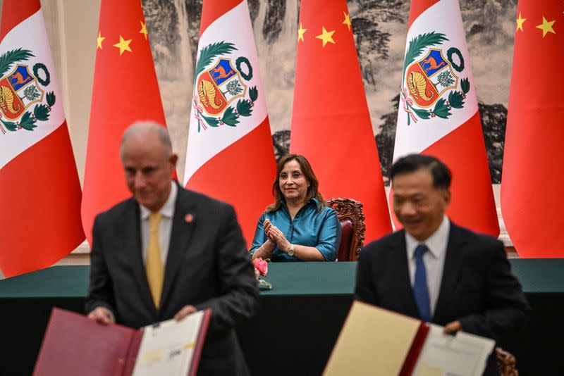 Chinese President Xi Jinping meets his Peruvian counterpart Dina Boluarte